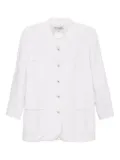 CHANEL Pre-Owned 1990-2000s Collarless Single Breasted Jacket - Neutrals