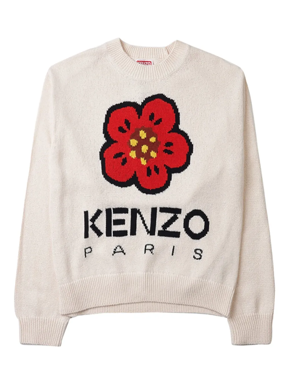 Kenzo flower-jacquard logo sweater | White | Image 1