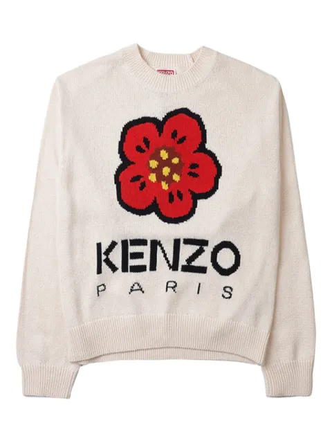 Kenzo flower-jacquard logo sweater