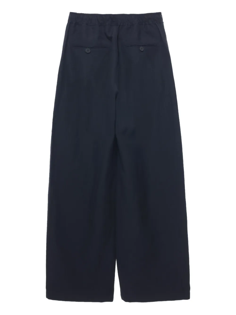 Studio Nicholson Broek van linnenblend met trekkoord Blauw