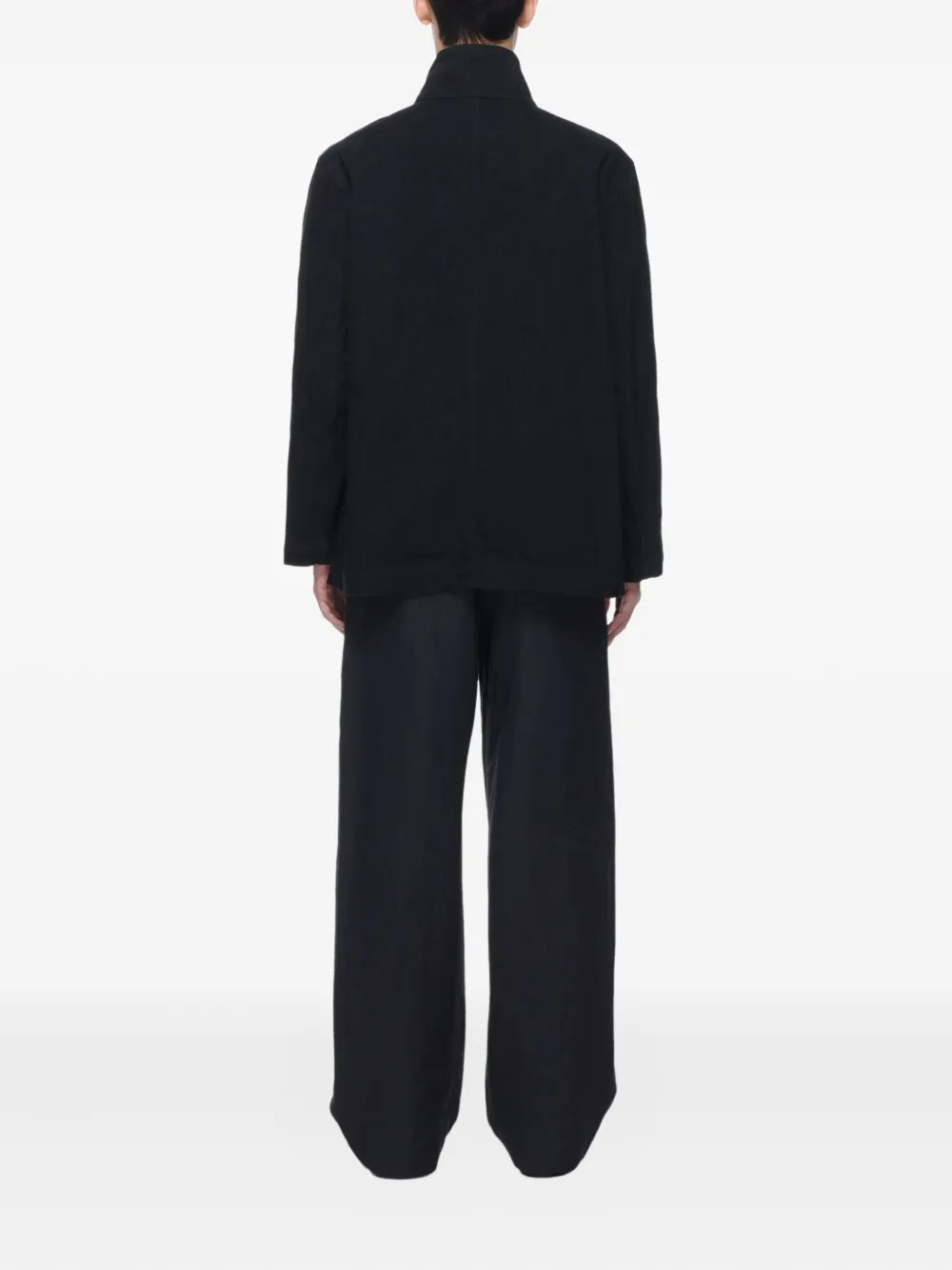 Studio Nicholson Broek van linnenblend met trekkoord Blauw