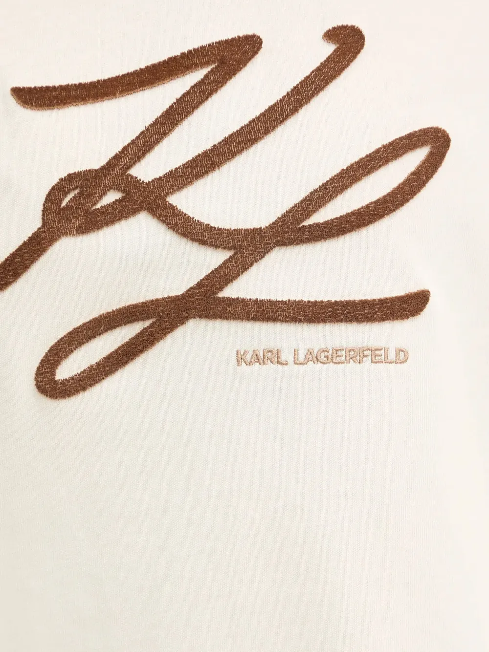 Karl Lagerfeld T-shirt met geborduurd logo Wit