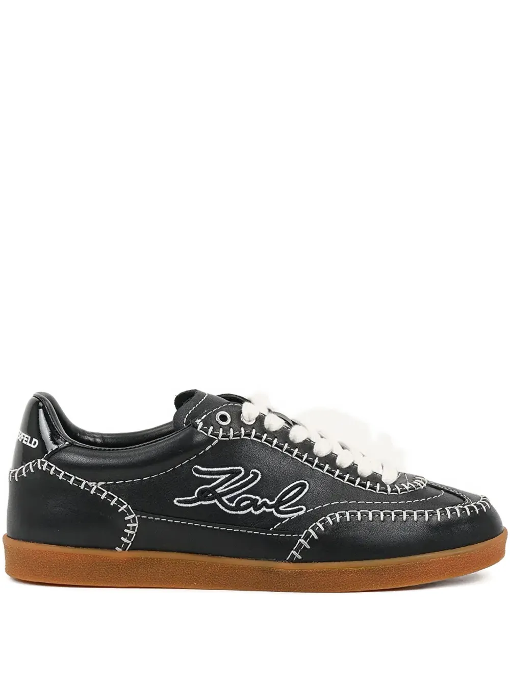 Karl Lagerfeld signature-stitching trainers Black