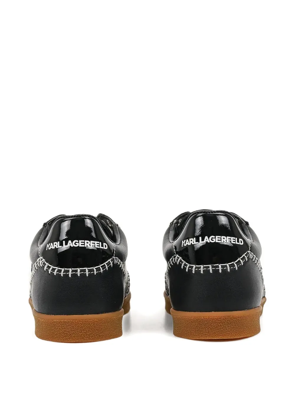 Karl Lagerfeld signature-stitching trainers Black