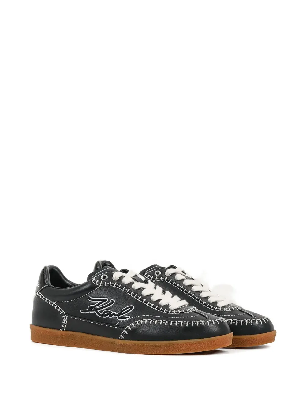 Karl Lagerfeld signature-stitching trainers - Zwart