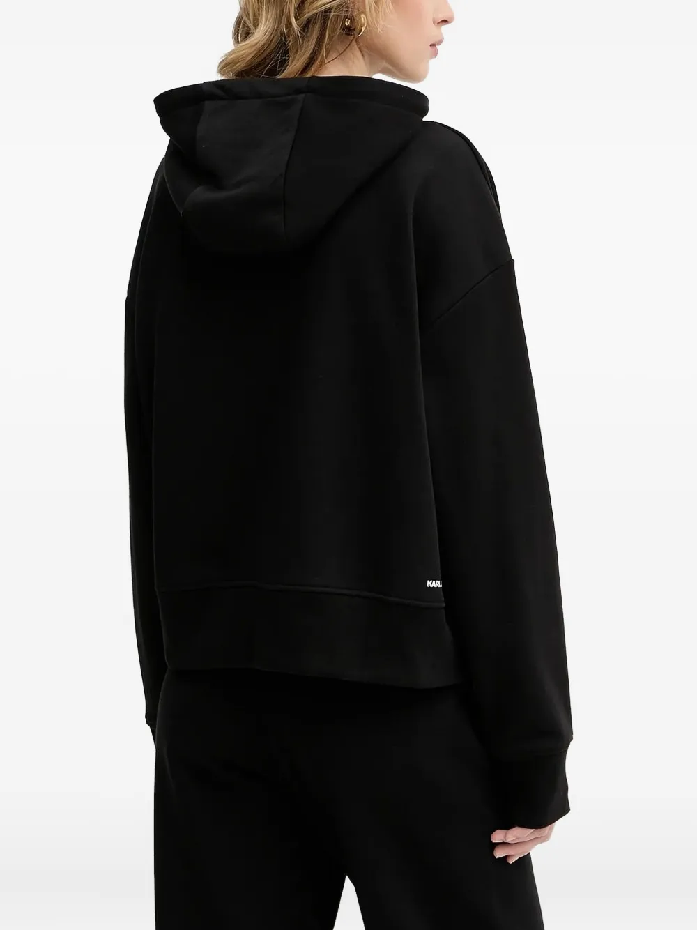 Karl Lagerfeld logo-detail hoodie - Zwart
