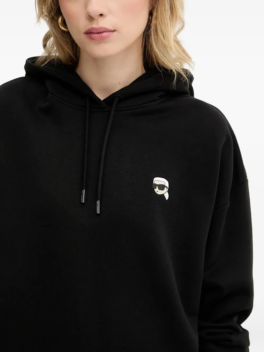 Karl Lagerfeld logo-detail hoodie Zwart
