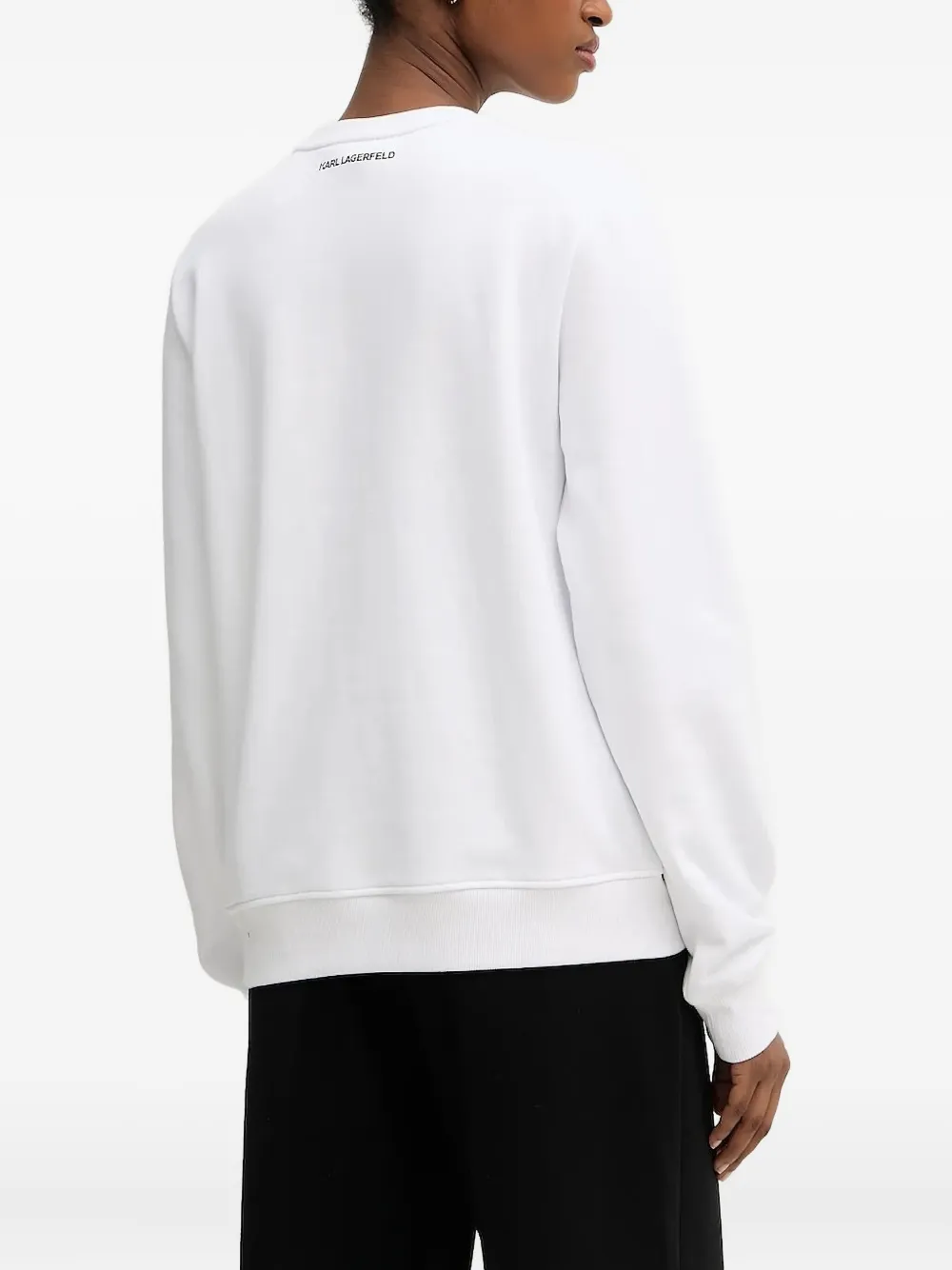 Karl Lagerfeld rhinestone-embellished crew-neck sweatshirt | Sweaters | Image 2