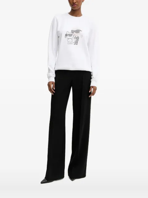Karl Lagerfeld rhinestone-embellished crew-neck sweatshirt