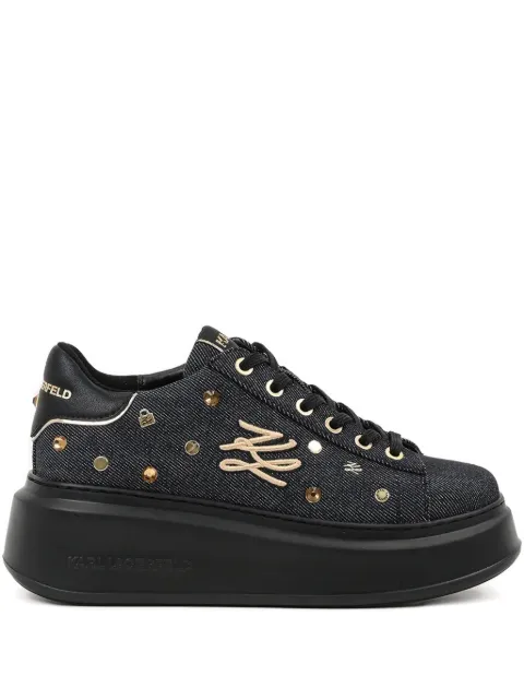 Karl Lagerfeld tenis de mezclilla con plataforma