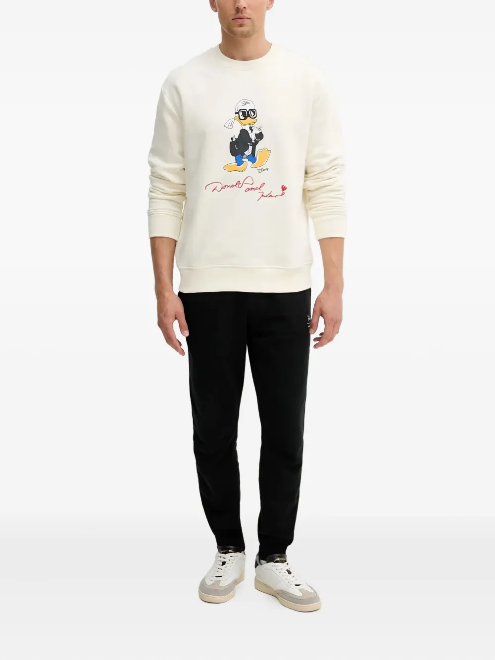 Karl Lagerfeld x Disney Donald Duck crew neck sweatshirt - Wit