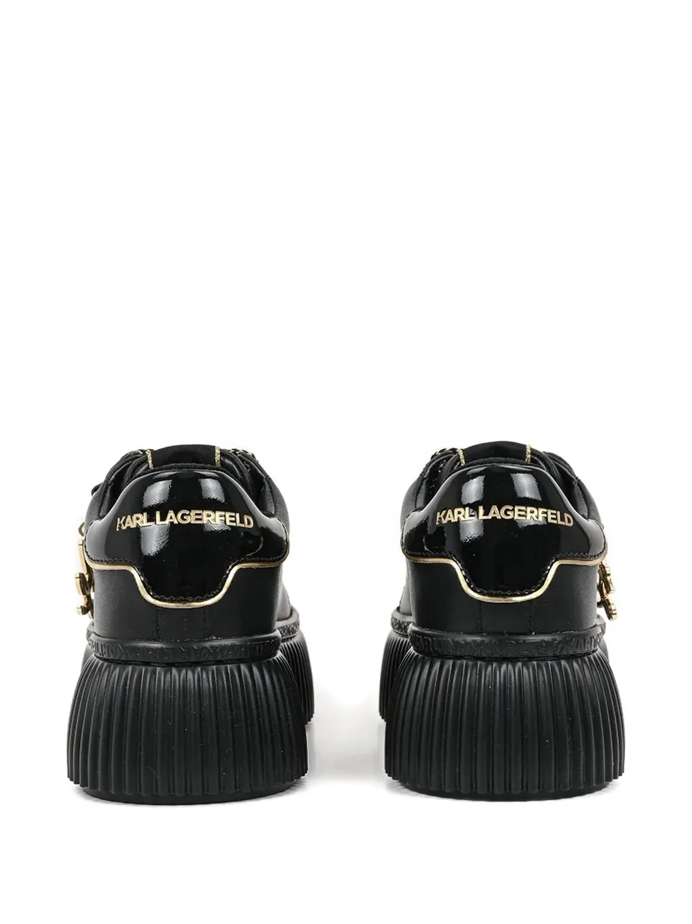 Karl Lagerfeld IKON logo-plaque platform sneakers Black