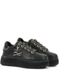 Karl Lagerfeld IKON logo-plaque platform sneakers - Black