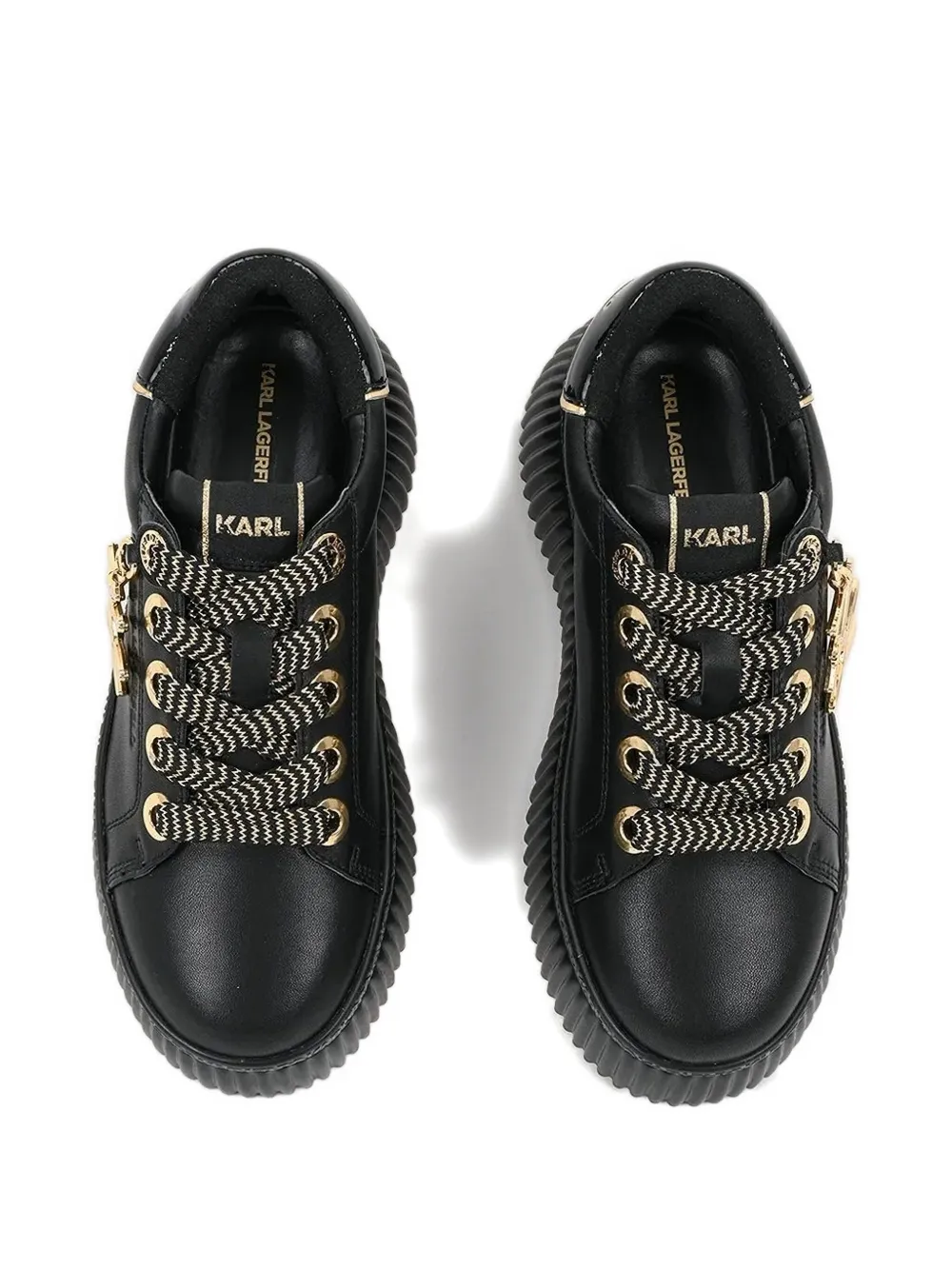 Karl Lagerfeld IKON logo-plaque platform sneakers Black