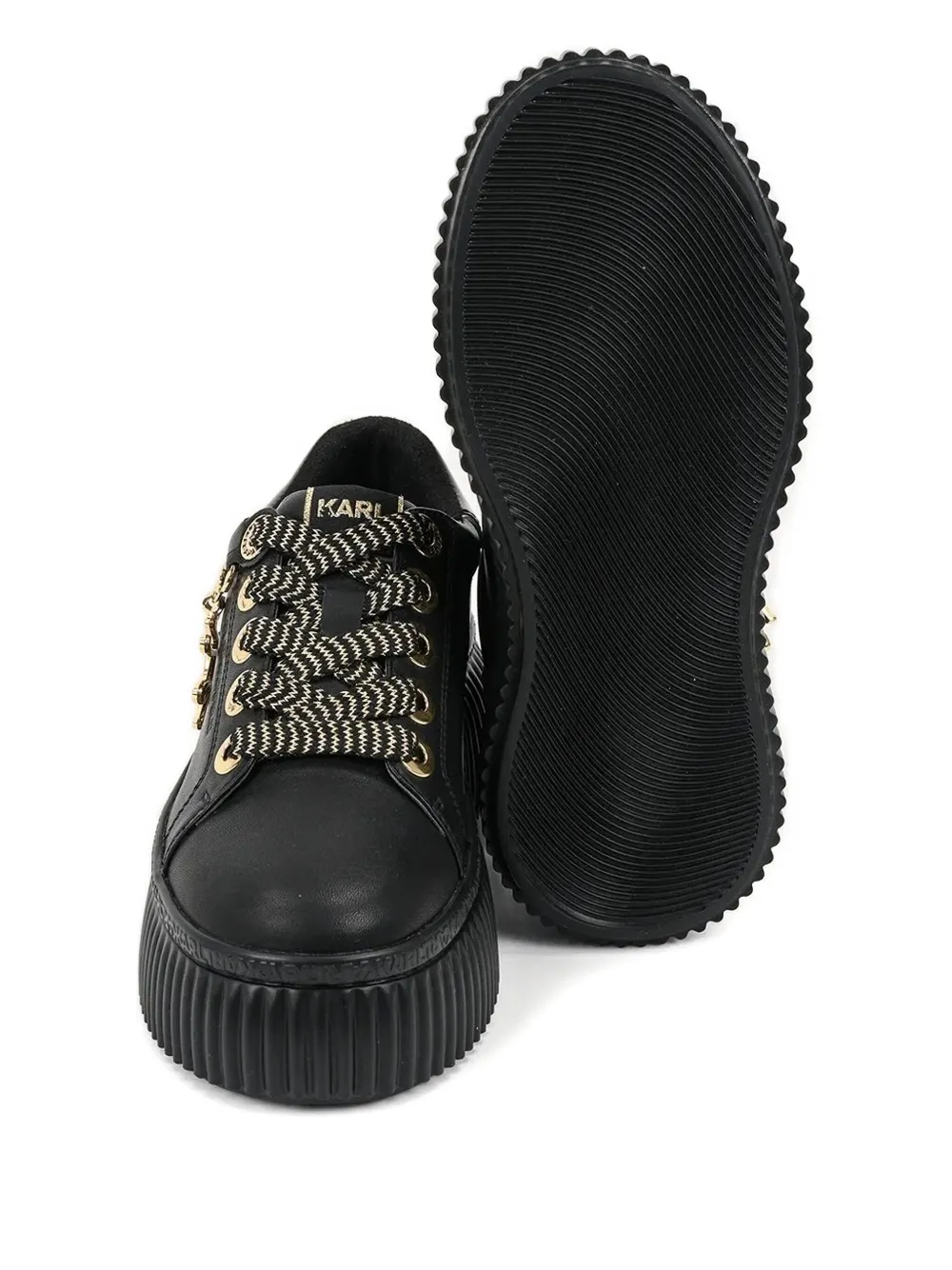 Karl Lagerfeld IKON logo-plaque platform sneakers Black