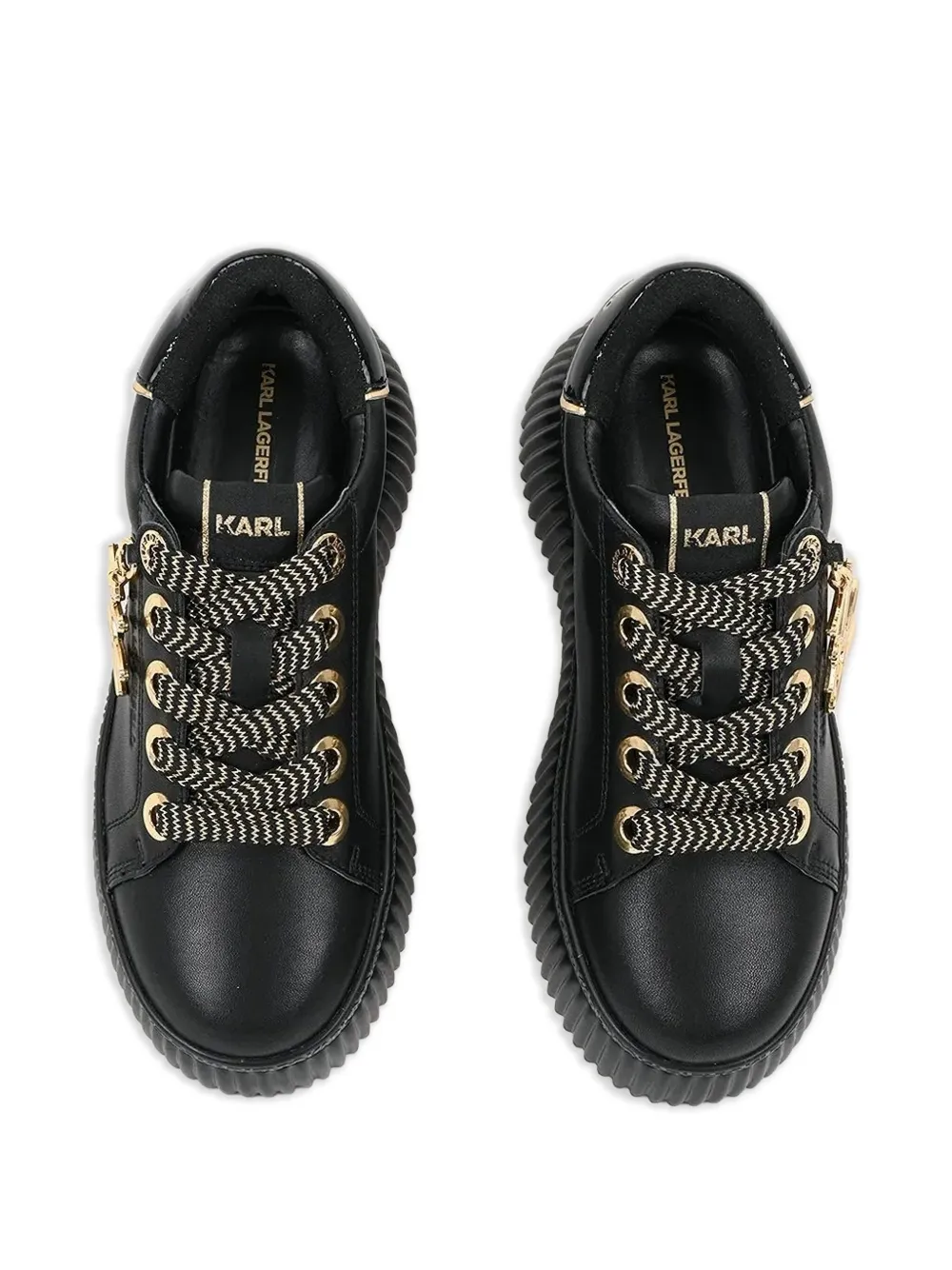 Karl Lagerfeld IKON logo-plaque platform sneakers Black