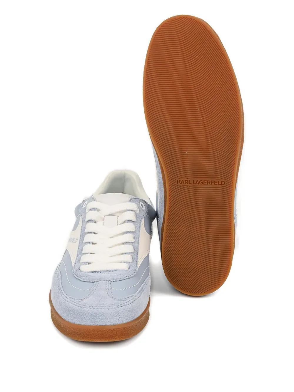 Karl Lagerfeld suede leather sneakers Blue