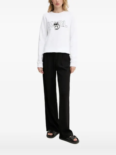 Karl Lagerfeld logo-print cotton sweatshirt