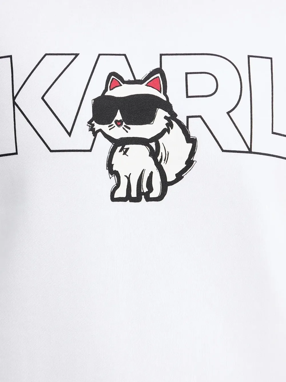 Karl Lagerfeld logo-print cotton sweatshirt Wit