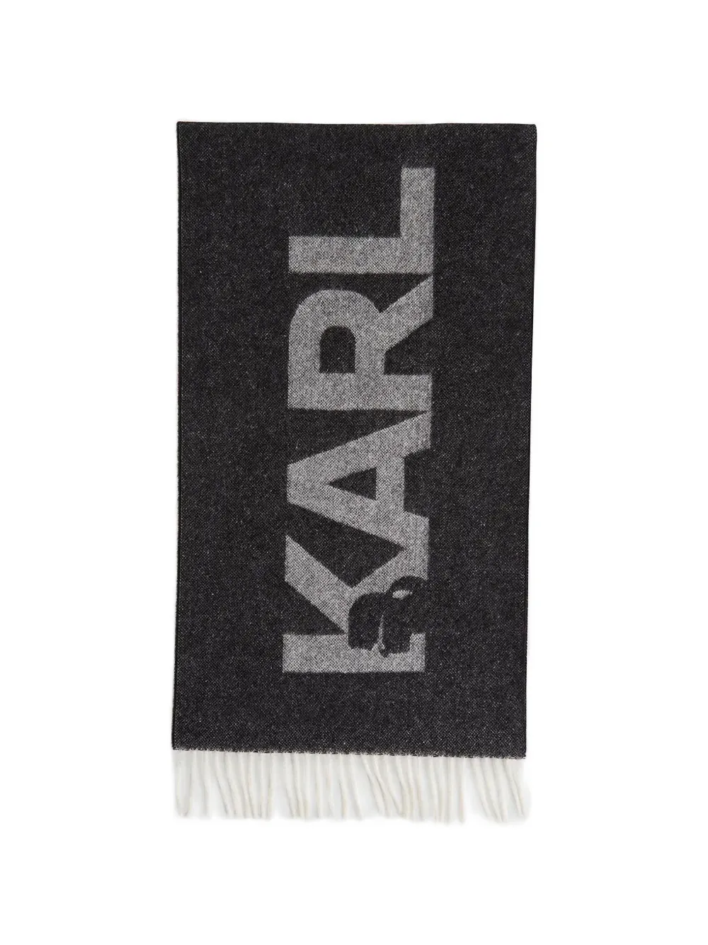 Karl Lagerfeld Sciarpa con frange - Nero
