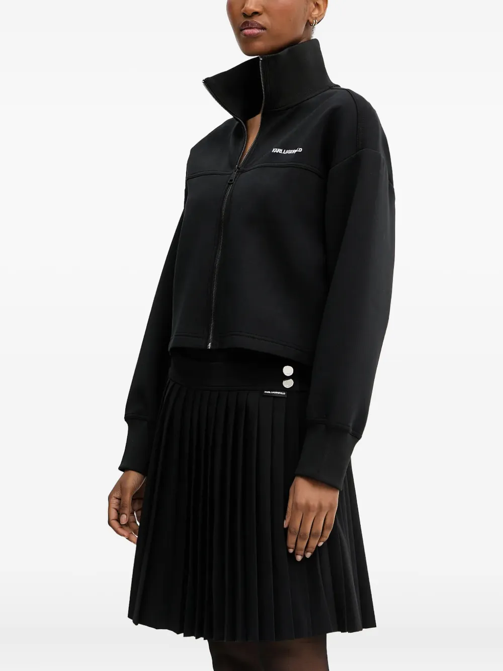 Karl Lagerfeld Sweater met geborduurd logo Zwart