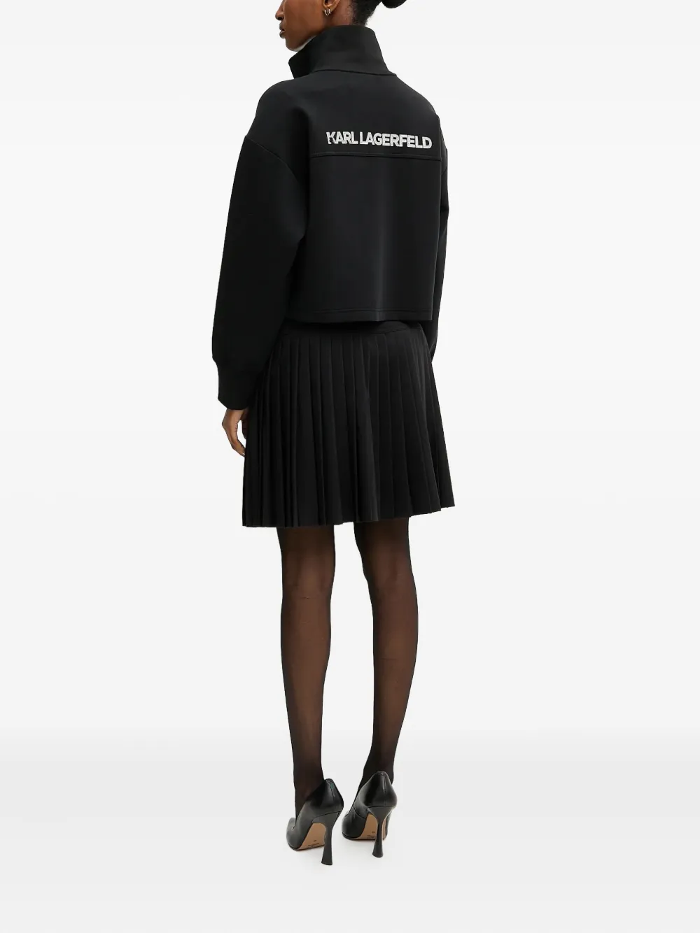 Karl Lagerfeld Sweater met geborduurd logo Zwart