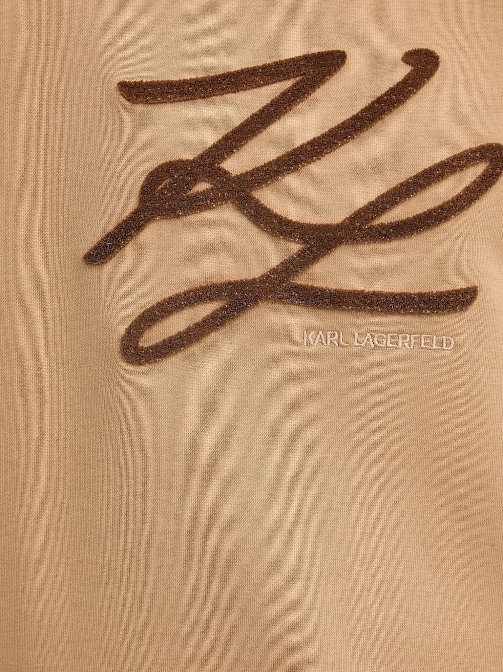 Karl Lagerfeld Hoodie met geborduurd logo Beige