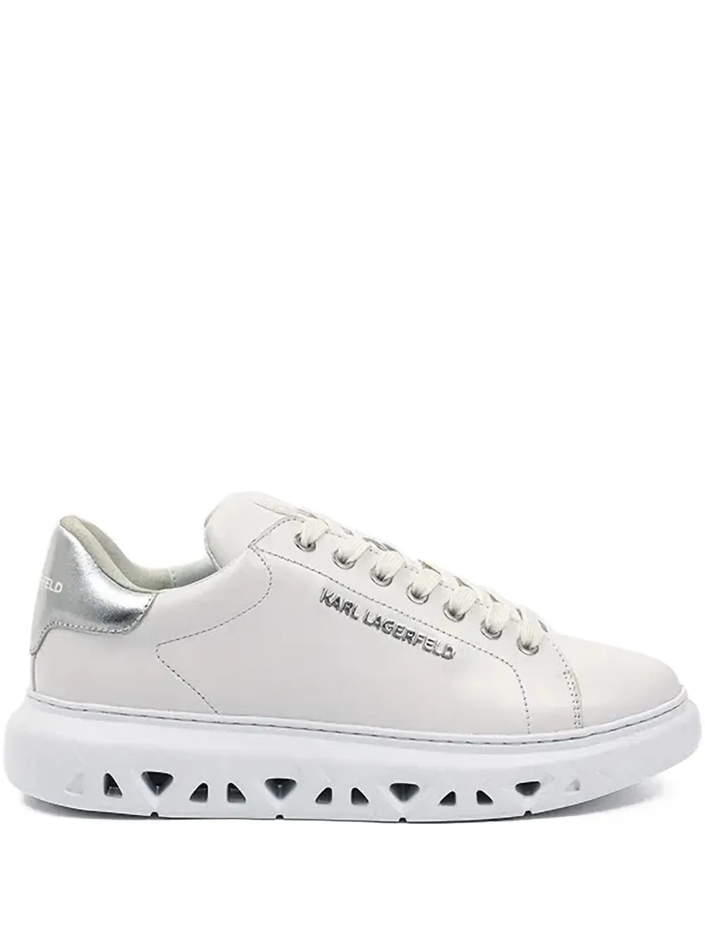Karl Lagerfeld metallic-heel sneakers White