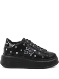 Karl Lagerfeld crystal-embellished platform sneakers - Black