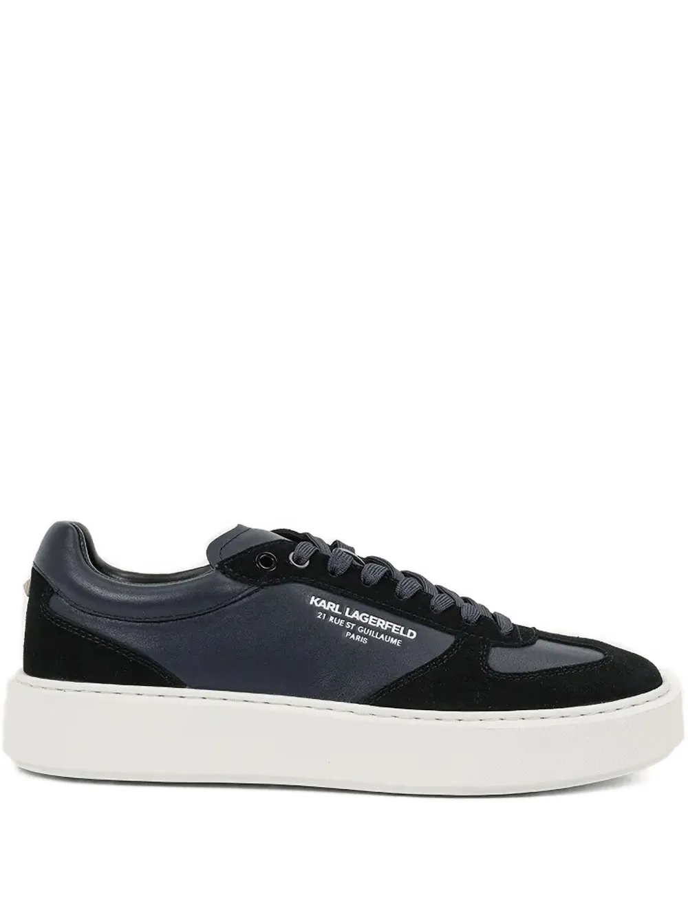 Karl Lagerfeld logo-print leather sneakers Black