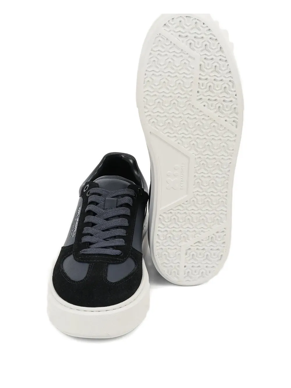 Karl Lagerfeld logo-print leather sneakers Black