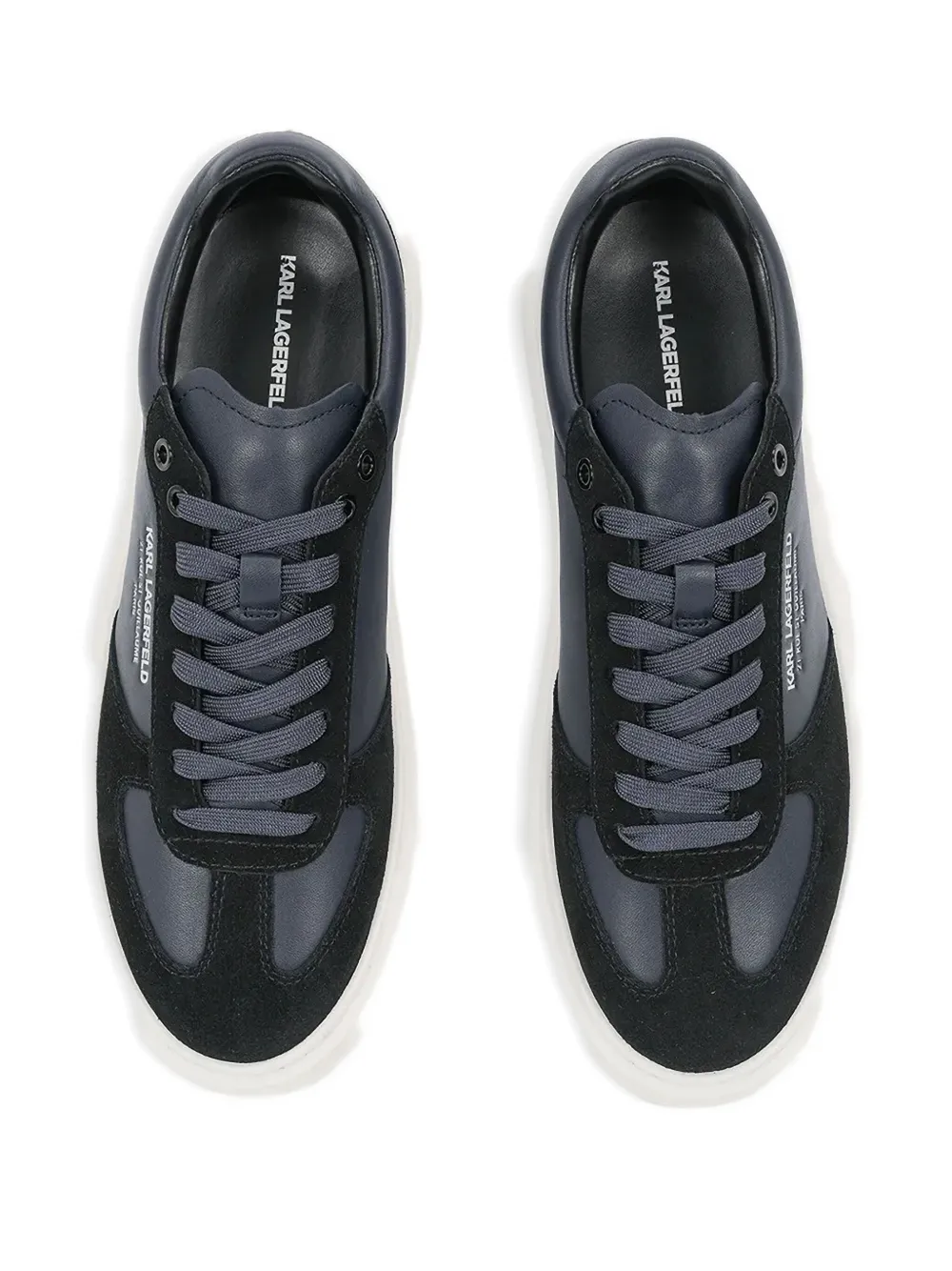 Karl Lagerfeld logo-print leather sneakers Black
