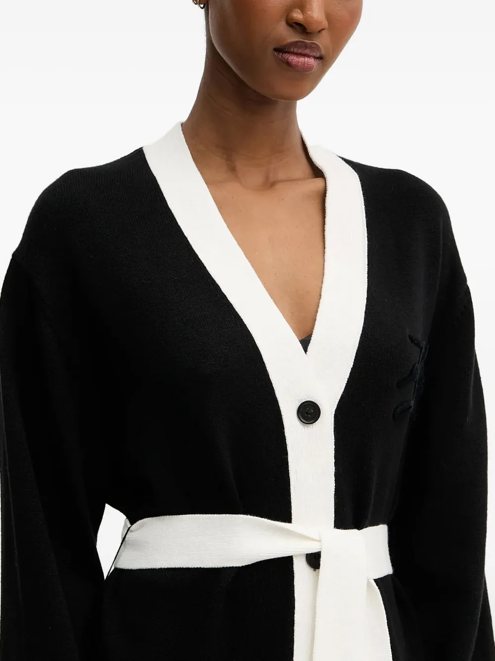 Karl Lagerfeld Vest met contrasterend vlak en logo Zwart