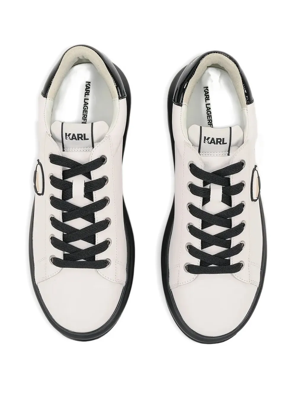 Karl Lagerfeld Logo Platform Sneakers In White