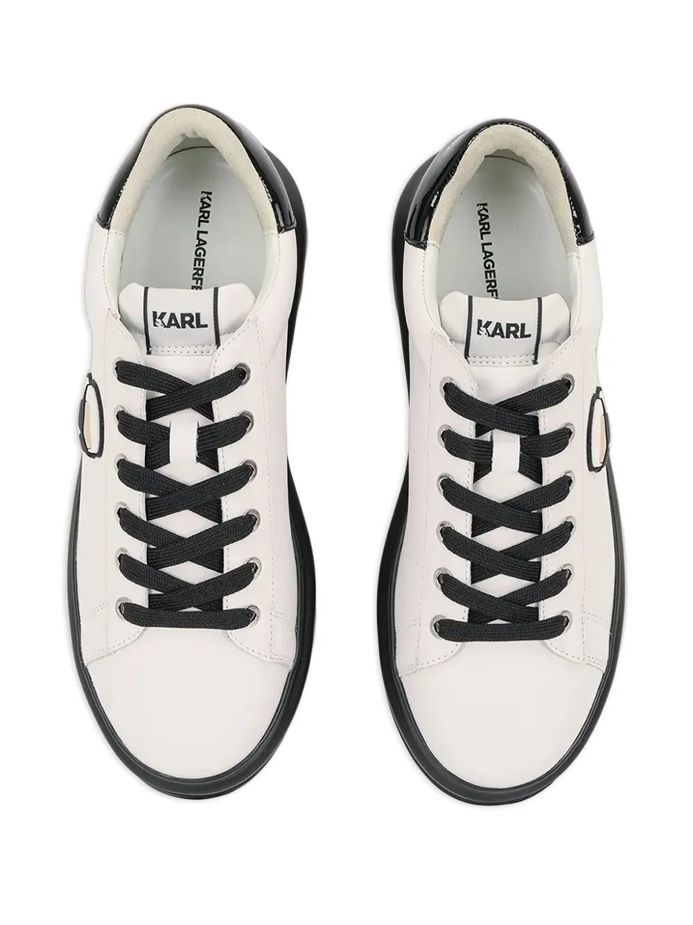 Karl Lagerfeld logo platform sneakers White