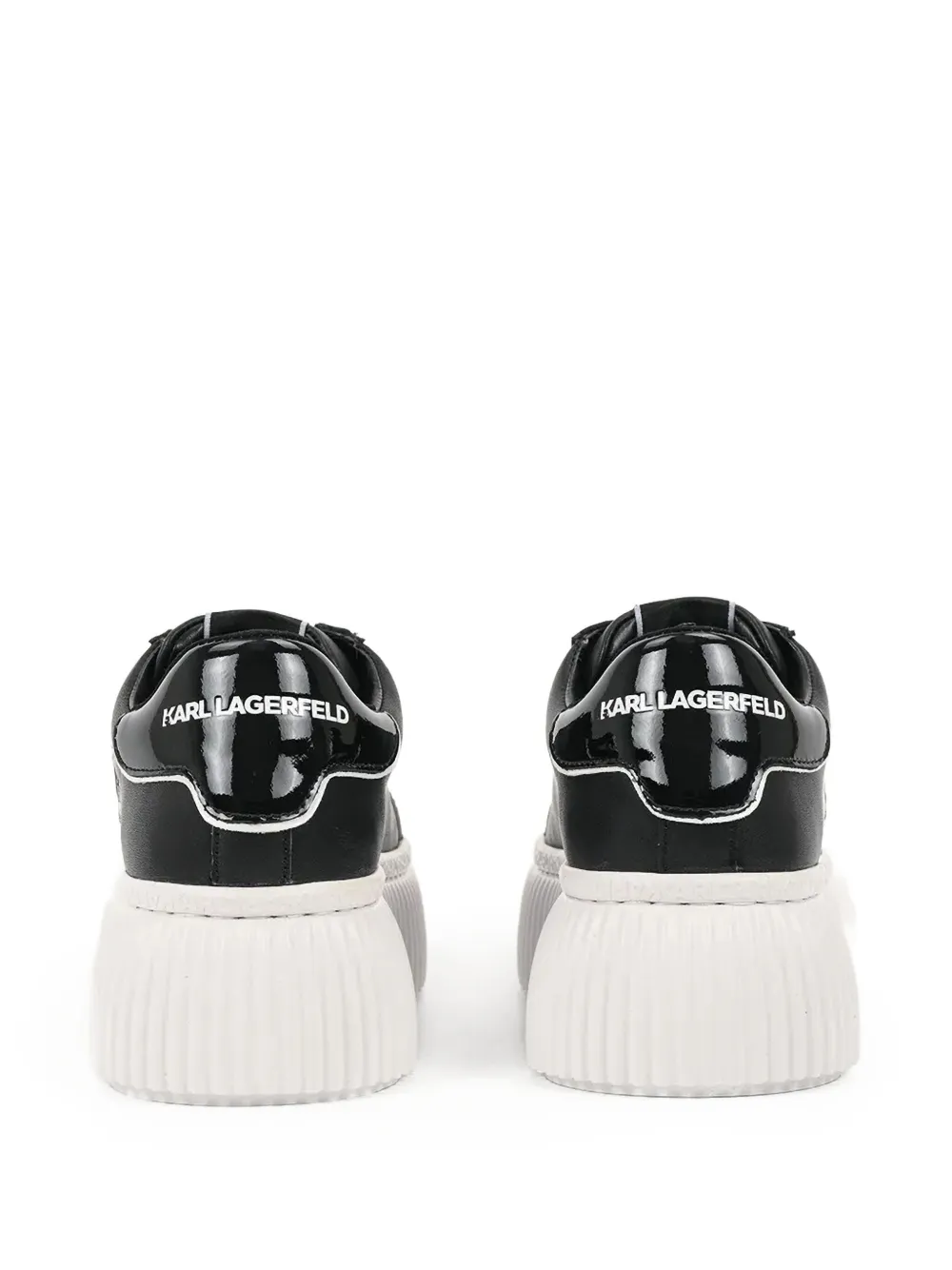 Karl Lagerfeld embroidered-logo platform sneakers Black