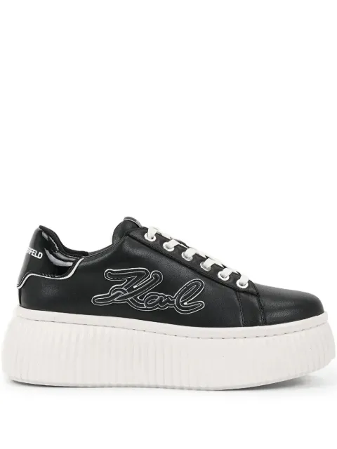 Karl Lagerfeld embroidered-logo platform sneakers