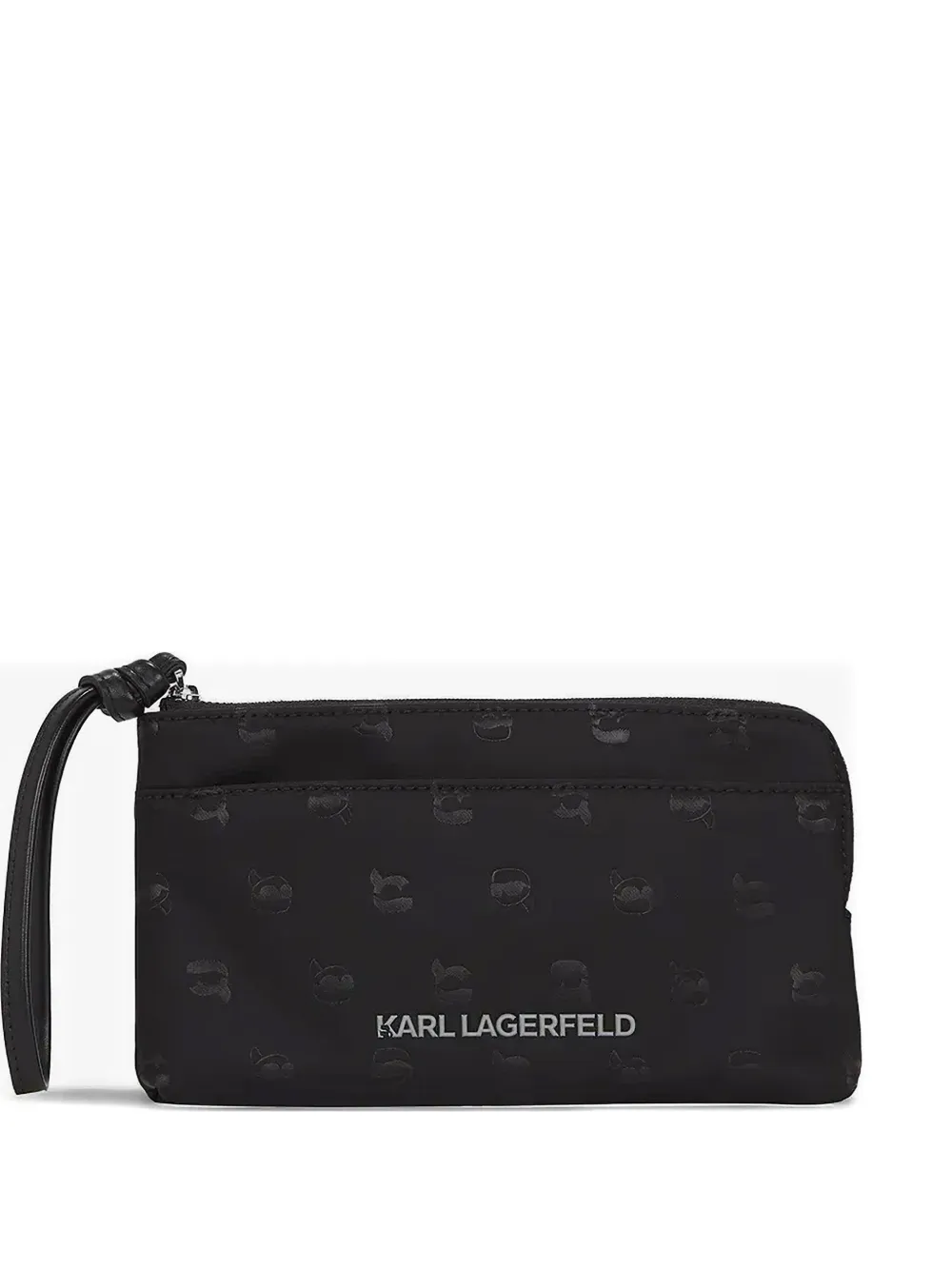 Karl Lagerfeld logo-pattern wallet - Nero