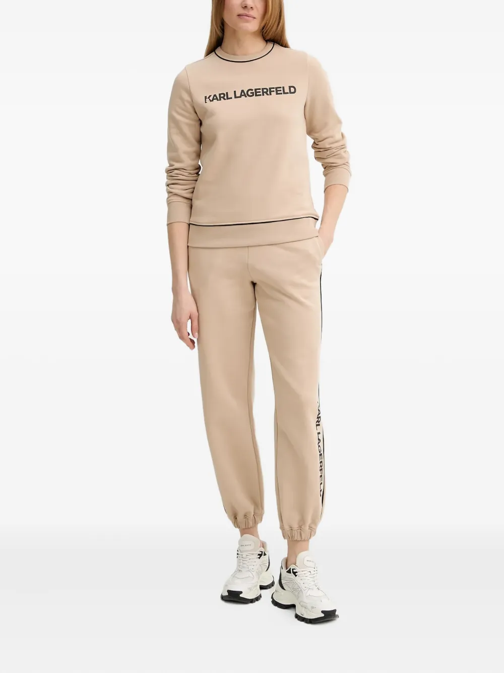 Karl Lagerfeld logo-detail trackpants - Beige