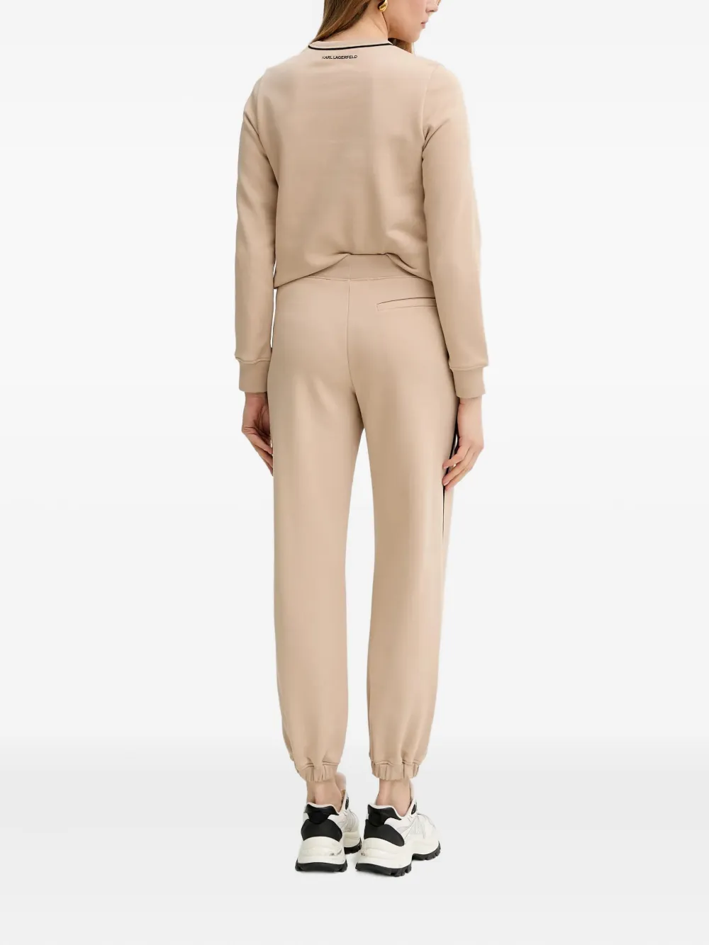 Karl Lagerfeld Trainingsbroek met logodetail Beige