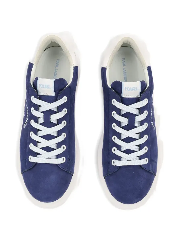 Karl Lagerfeld logo-print Sneakers | Blue | FARFETCH JO
