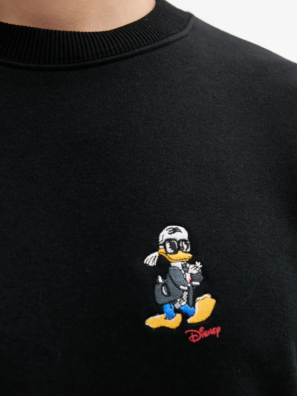 Karl Lagerfeld x Disney Donald Duck sweater met geborduurd logo Zwart