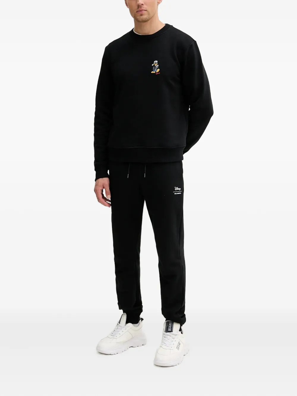 Karl Lagerfeld x Disney Donald Duck embroidered K logo sweatshirt - Zwart