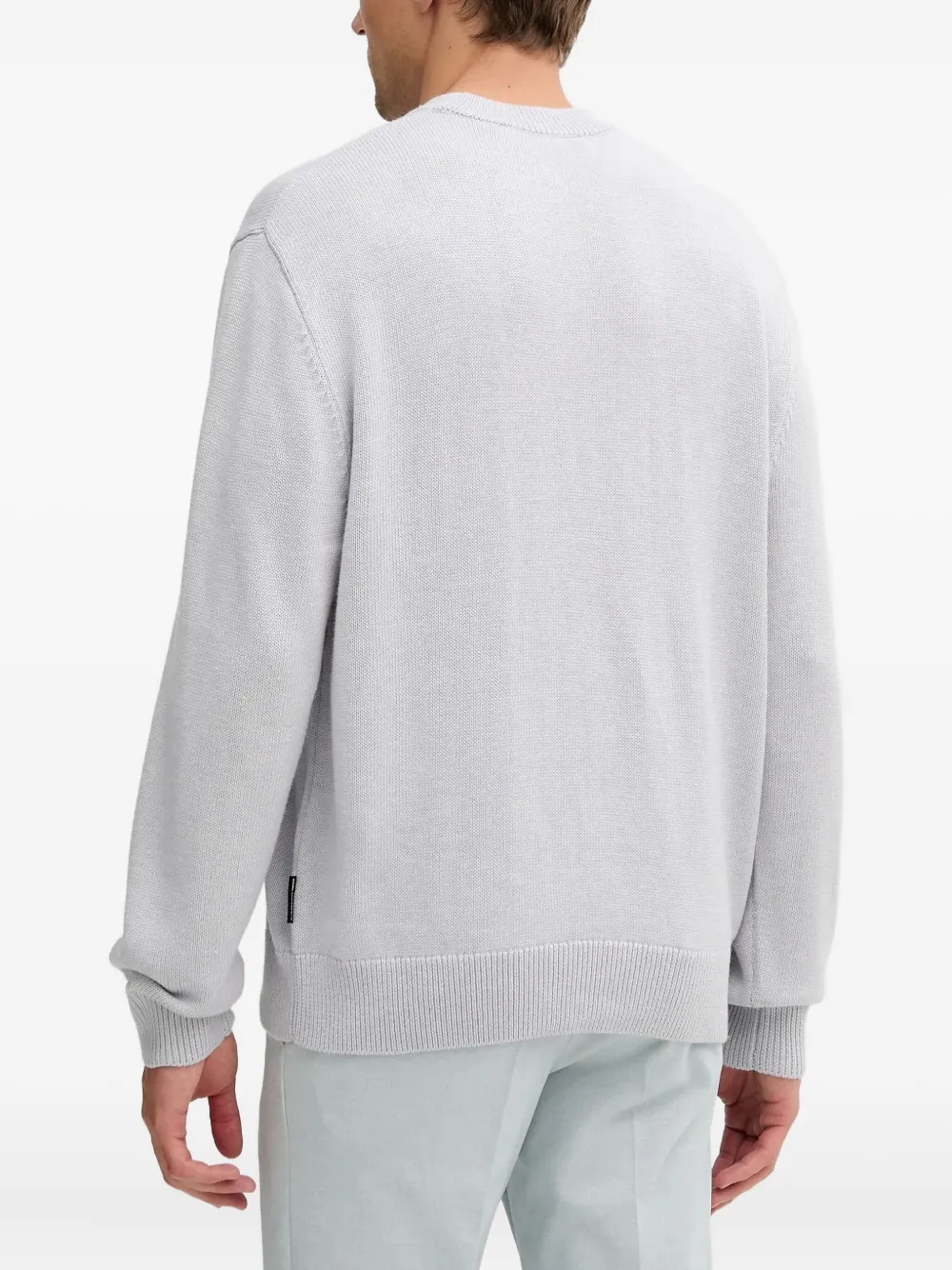 Karl Lagerfeld Sweater met borduurwerk en lange mouwen Grijs