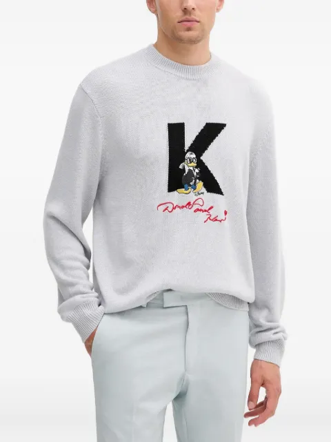 Karl Lagerfeld embroidered  long-sleeves sweater