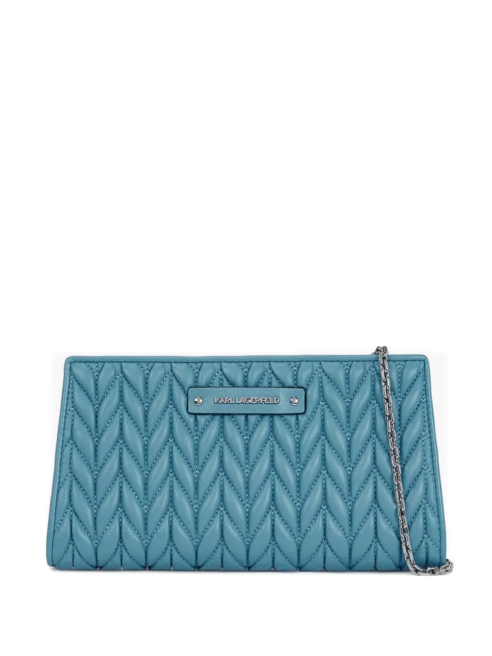 Karl Lagerfeld Borsa a tracolla trapuntata con catena - Blu