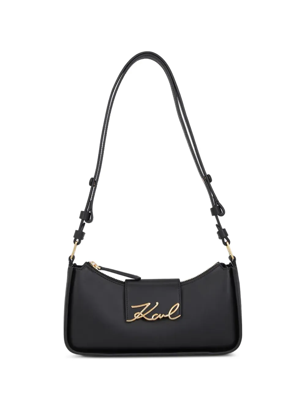 Karl Lagerfeld Borsa a spalla con placca logo - Nero