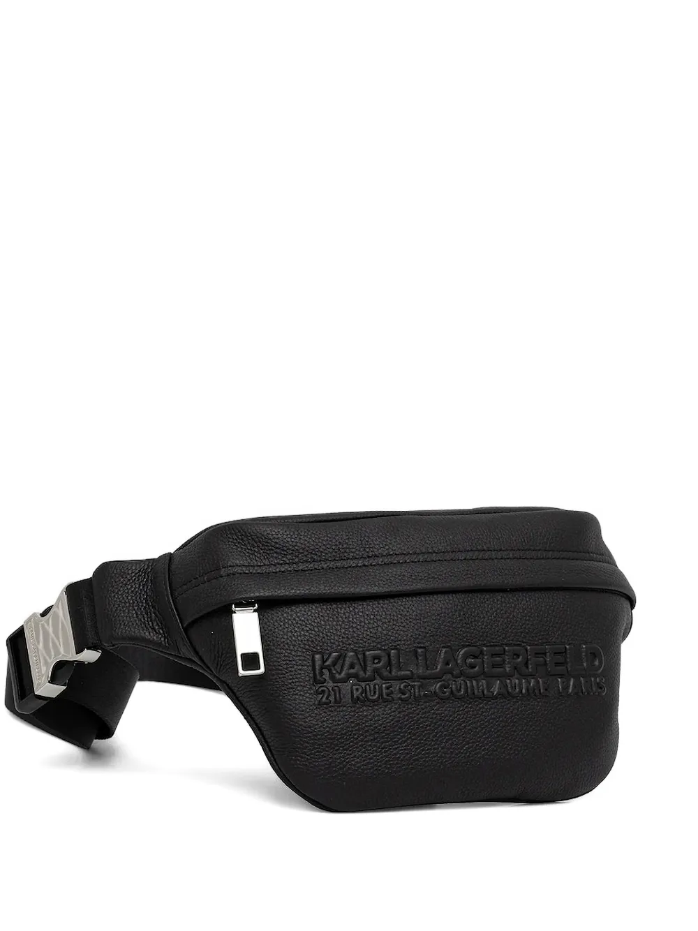 Karl Lagerfeld embossed-logo belt bag Zwart