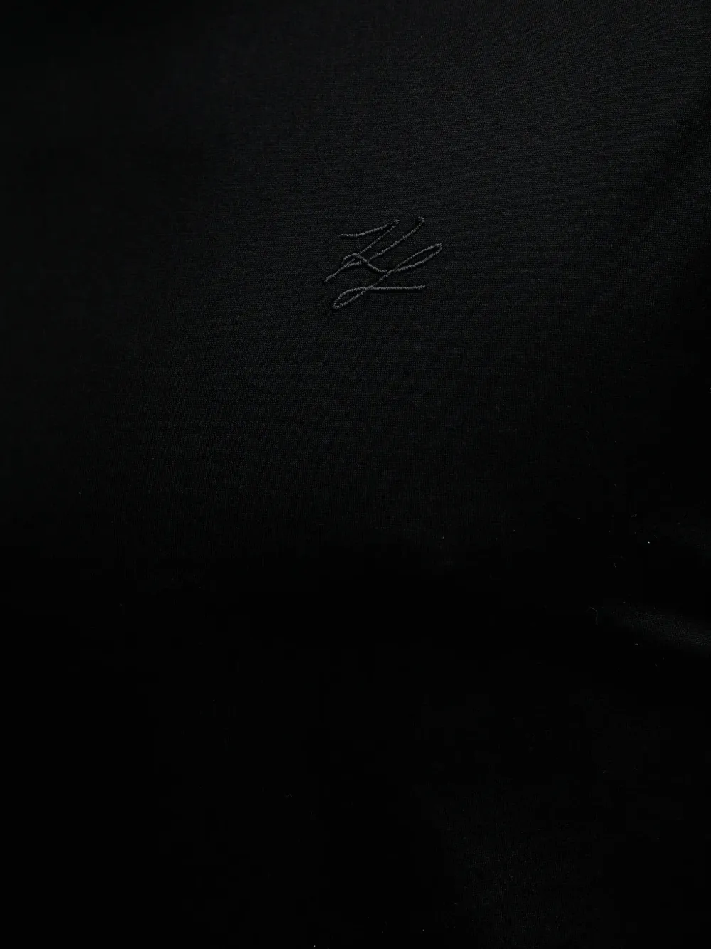 Karl Lagerfeld T-shirt met geborduurd logo Zwart