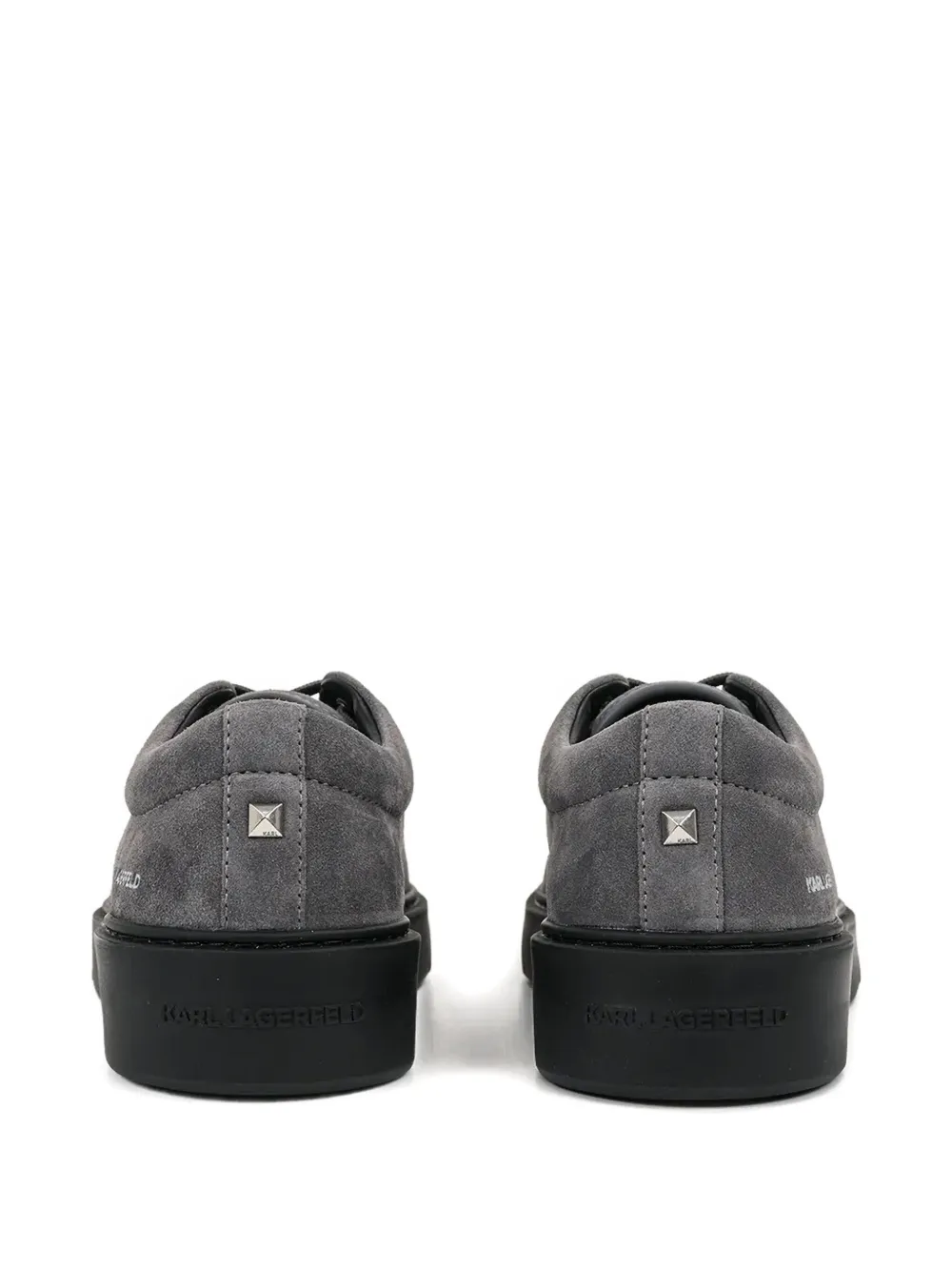 Karl Lagerfeld logo-print suede sneakers Grey